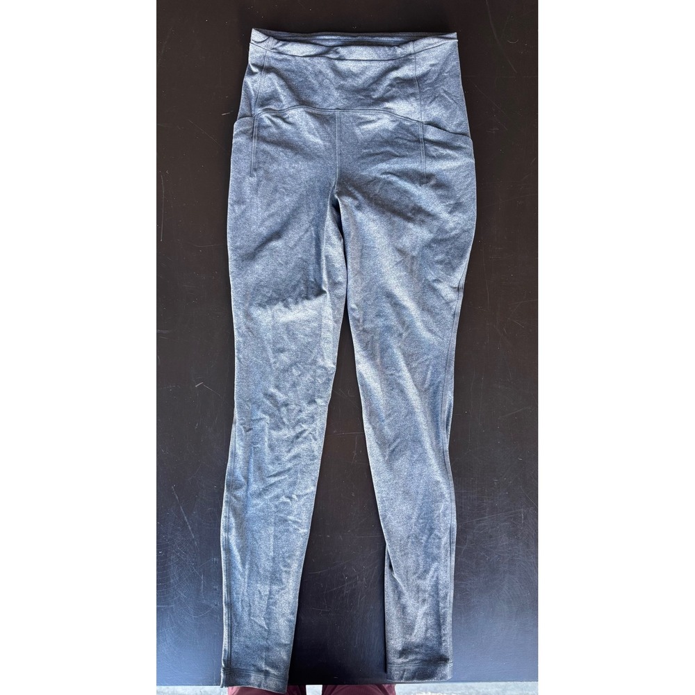 Lululemon Speed Up Tight High Rise Heathered Gray Space Dye Leggings Size 6